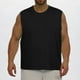 thumbnail image 1 of Ceisia Men's Plus Size Solid Color Mesh Crew Neck Tank Top, Breathable Sleeveless Fitness Shirt for Big & Tall Men Black XL Gifts, 1 of 7