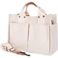 thumbnail image 2 of LinYooLi Canvas Tote Bag for Women Large Capacity Shoulder Bag Aesthetic Purses Handbags with Multiple Pockets, 2 of 5