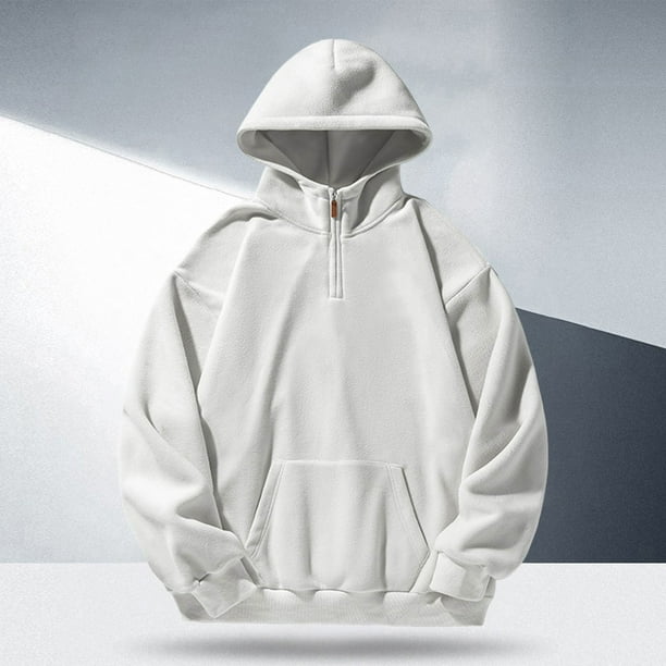 MHFRRA Sudadera con Capucha y Media Cremallera para Mayor Comodidad y Estilo, Ideal para Uso Diario y Actividades Al Aire Libre Beige