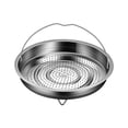 thumbnail image 2 of SIfdSeng Get it Fast Stainless Steels Steamers Insert Steaming Pans with Handle Replacement Vegetable Easy To Use Stainless Steels Food with Handle, 2 of 9