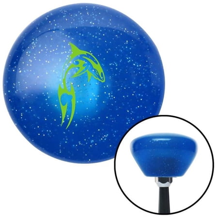 American Shifter Green Dolphin in Air Blue Retro Metal Flake Shift Knob with M16 x 1.5 Insert Auto Brody