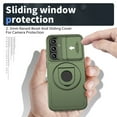thumbnail image 3 of for Samsung Galaxy S23 FE Case, Frosted PC Compatible with MagSafe Built-in 360 Rotatable Invisible Kickstand Sliding Window Camera Cover Military Grade Protection Case for S23 FE, Olivegreen, 3 of 6
