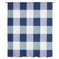 thumbnail image 2 of Navy Blue Plaid Sheer Curtains 63 Inches Long, Spring Farmhouse Buffalo Checkered Light Filering Curtains, Breathable Simi Curtain Privacy Drapes for Living Room Bedroom Lightweight Window Treatment, 2 of 9