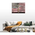 thumbnail image 4 of American Flag Cross Decor Wall Art USA Christian Religious Rustic Pictures Wall Decor Canvas Painting Prints Artwork Home Decorations Framed for Bedroom Bathroom Kitchen Living Room 16"x12", 4 of 6