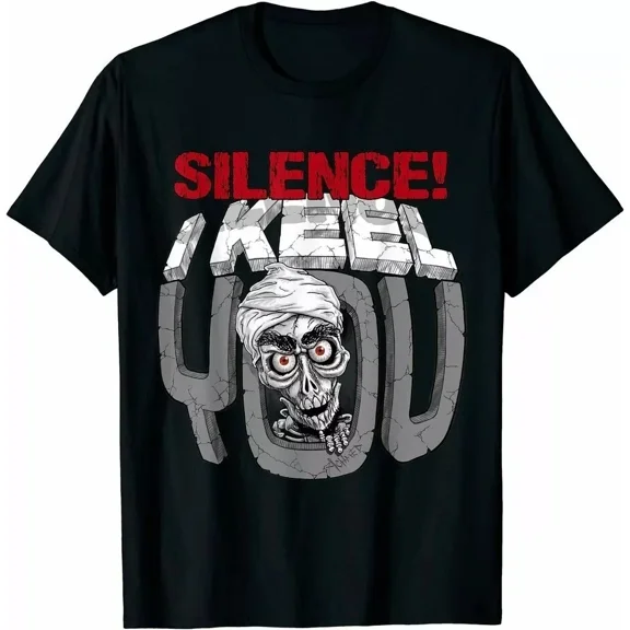 Jeff Dunham Silence I Keel You Achmed Funny Black Retro Graphic Unisex T-Shirt up to size 5XL