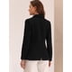 thumbnail image 4 of Disfraz de navidad Allegra K Mujer Chaqueta Formal Doble Botonadura Negro Sólido XS, 4 of 6