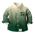 thumbnail image 6 of St. Patrick's Day Boys Tshirts Fashion Printed Long Sleeve Button Down Shirt Kids Clothes Boys Size 3-16, 6 of 7