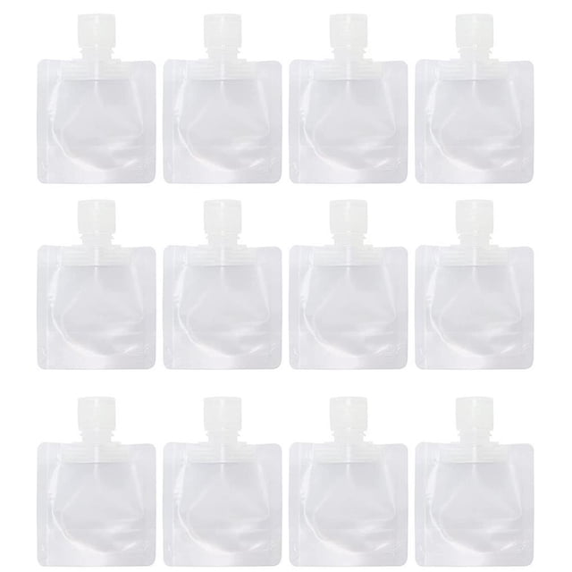 Bolsas De Embalaje De 12 Piezas, Recargables, Reutilizables, A Prueba De Fugas, Pequeña Bolsa De Pie, 30/50/100Ml, Bolsa De Subembalaje, Cosmético De Mano Cateissary CE007440-03