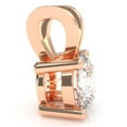 thumbnail image 2 of White Topaz Solitaire Pendant In 14k Rose Gold, 2 of 4