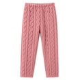 thumbnail image 7 of Hzzrkos Women's Cozy Ribbed Flannel Lounge Pants Soft Fleece Pajama Bottoms Warm Home Sleepwear Elastic Waist Casual Relaxed Fit Indoor Lounging Trousers Pink Free Size, 7 of 7