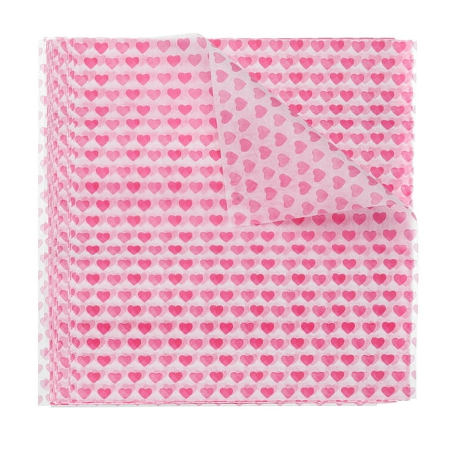 Uxcell 50 piezas de hojas de papel encerado con patrón de corazón cuadrado 9.84" x 8.46" para papel de hornear sándwich, rojo