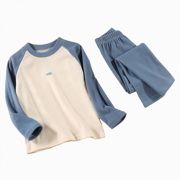 HFHAPW 2 Piece Boys Girls Pajamas Kids Long Sleeve Top and Pants Pajamas Pjs Fall Winter Sleepwear Set for Toddler Little Boys Girls