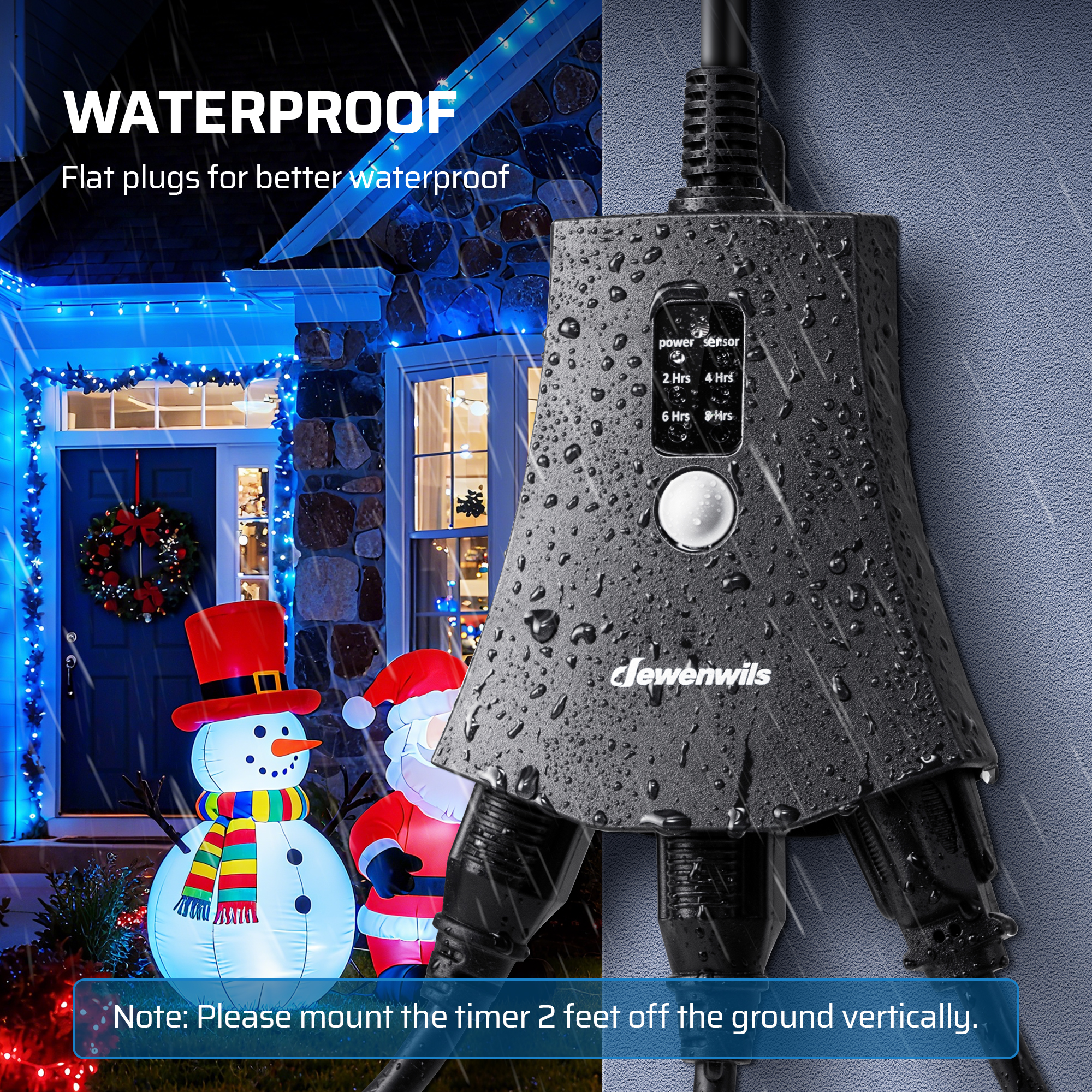 Dewenwils Outdoor Plug-in Christmas Light Timer photo 3