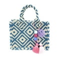 thumbnail image 2 of Empire Cove Women's Mini Tote Handbag with Tassel and Charm, Diamond Blue, 2 of 5