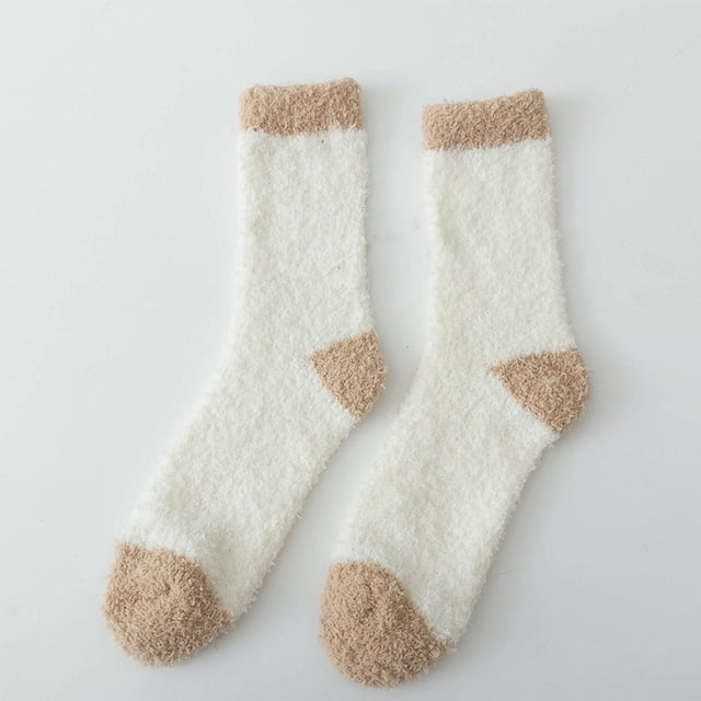 Roncen Fuzzy Socks for Women - Fluffy Socks Women, Womens Comfort Slipper Sock of Coral Fleece for Winter