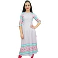 thumbnail image 1 of Bimba Robe Tunique Rose Imprimée Ethnique Indienne pour Femmes à Taille à Cordon-14, 1 of 8