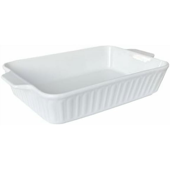 Casserole Dish, 9x13 Ceramic Baking Dish, Large Lasagna Pan Deep for Oven, 4.2 Quarts Baking Pan with Handles, For baking cake in the kitchen,Mother's Day Gifts, White$$Home Decor, Kitchen, & Other