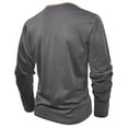 thumbnail image 5 of Resicozy Men's Henley Shirts Long Sleeve T-Shirts Casual Fashion Pullover Shirt Soft Stretch Basic Tees Fall Tops Dark Gray M, 5 of 7
