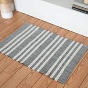 Mainstays Striped Chindi Layering Outdoor Doormat, 24"x36"