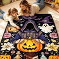 thumbnail image 3 of Black Halloween DIY Color Fillable Flannel Blanket Interactive Art Play Mat Customizable Craft Blanket For Party Household Activity, 3 of 8