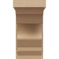 thumbnail image 2 of 8"W x 8"D x 16"H Wide Sheridan Rough Cedar Woodgrain TimberThane Corbel, Primed Tan, 2 of 6