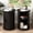 Black, variant on 18'' Fluted Round End Tables with Sliding Door, Modern Side Table Nightstands for Living Room Bedroom, Black