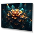 thumbnail image 2 of Designart "Orange Sacred Lotus Floral Bloom III" Floral Lotus Wall Decor, 2 of 5