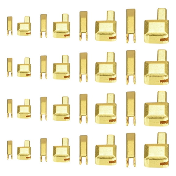 Uxcell 4Set Zipper Repair Kits, Retainers Box & Insertion Pins,  #3 #5 #8 #10 Metal Latch Sliders (Gold Tone)