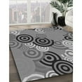 thumbnail image 3 of Ahgly Company Machine Washable Indoor Round Transitional Dark Gray Area Rugs, 8' Round, 3 of 7