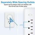 thumbnail image 5 of BOHASHIN Surge Protector Power Strip, with 5 Outlets and 3 USB Ports, 4ft Extension Cord, ETL Listed, White, 5 of 8