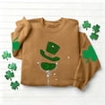 thumbnail image 4 of St Patricks Day Sweatshirt for Women Green Shamrock Printed Shirts Casual Long Sleeve Crew Neck Pullover Tops (XS, Yellow), 4 of 6