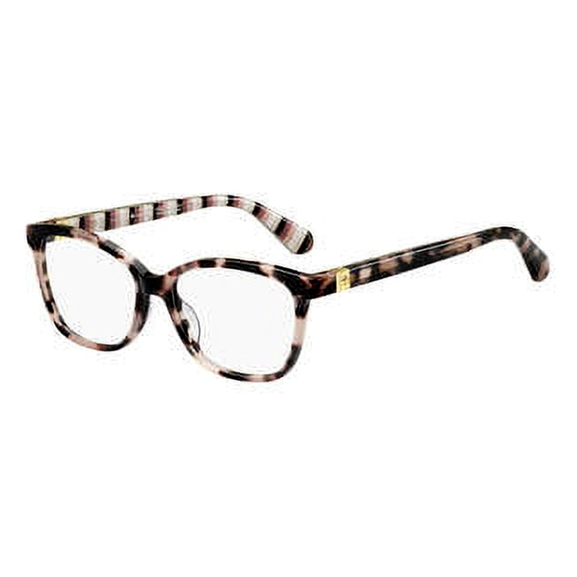 Kate Spade  Plastic Womens Square Eyeglasses Pink Havana 52mm Adult