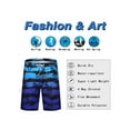 thumbnail image 3 of APTRO Mens Swim Trunks 9'' Mesh Liner Quick Dry Swim Shorts Board Shorts Bathing Suit Swimsuit Summer Beach Shorts Blue MK28 M, 3 of 8