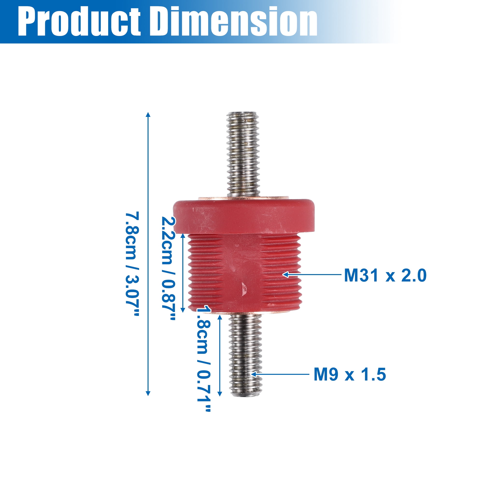 Unique Bargains High Current 3/8" Thru-Panel Battery Terminal Connectors for Cars Boats