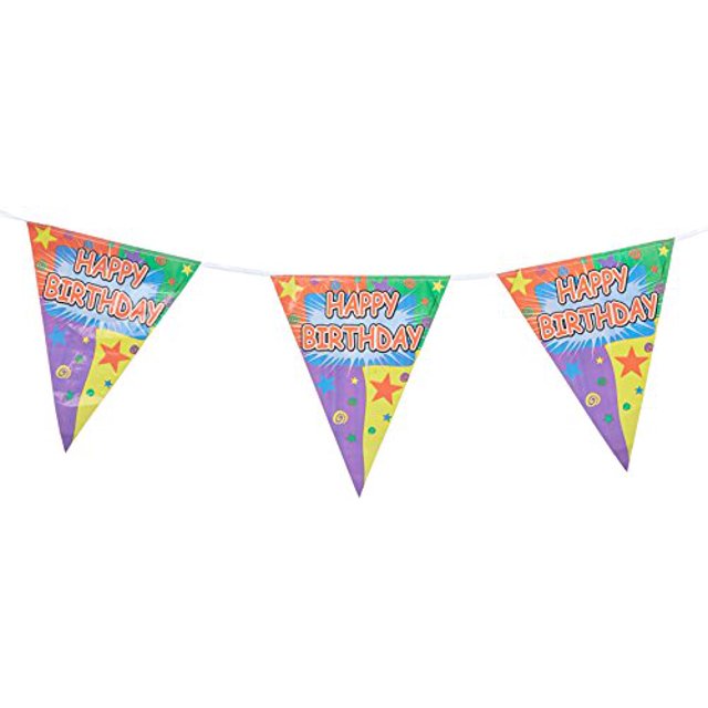 Happy Birthday Pennant Banner Party Accessory (1 Count) (1/Pkg)
