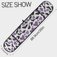 thumbnail image 3 of Dailycode Double Sided Oven Mitt with Loop Heat Resistant Kitchen Long Potholders 7" x 35" Black Bats and Purple Heart, 3 of 6