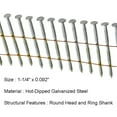 thumbnail image 5 of 1-1/4" x .092" Round Head Ring Shank Galvanized Siding Nails (12 Rolls), 5 of 5
