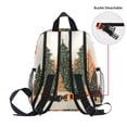 thumbnail image 5 of FORMRS School Backpack with Front Zippered Pocket 12" Student Travel Daypack, Brown Christmas Trees, 5 of 6
