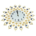 thumbnail image 2 of LetCart Reloj de Pared Colgante de Diamante con Forma de Flor de Estilo Europeo de Hierro Reloj de Pared Colgante de Diamante, 2 of 5