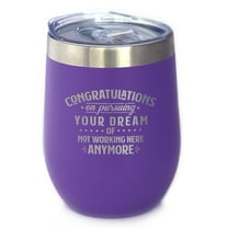 Bevvee Insulated Wine Tumbler 12 oz Congrats Pursuing Dream Gifts for Graduates Tumblers