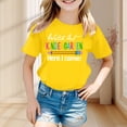 thumbnail image 2 of WMQPNNS Summer Shirts for Girl Girls Graphic Tees Size 7-8 Loose Short Sleeve Tunic Tops Basic Classic Crewneck Cotton Blouse Shirt Spring Summer Clothes(Size 7-8 Years, Yellow), 2 of 4