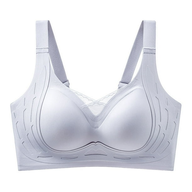 Brasier Tela de Mantequilla Sujetador Push up sin Aros con Copa Grande y Suave Extra Grande