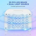 thumbnail image 2 of Maraawa UV LED Nail Lamp, 120W Rechargeable Cordless Nail Lamp, 4 Timer Modes with Crystal Diamonds，White, 2 of 8