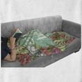 thumbnail image 6 of Enjoy the Little Things Soft Flannel Fleece Throw Blanket, Sketch of Spring with Butterflies Grunge Design Uplifting Phrase, Cozy Plush for Indoor and Outdoor Use, 60" x 80", Multicolor, by Ambesonne, 6 of 6