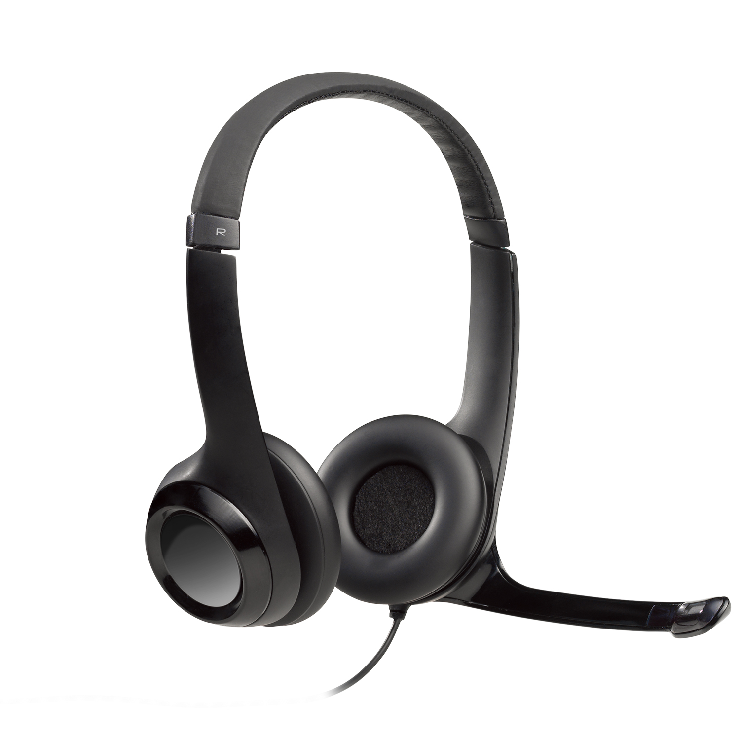 Logitech Wired USB Headset, Stereo Headphones with Noise-Cancelling Microphone, USB, In-Line Controls, PC/Mac/Laptop, Black (981-000310) - image 4 of 7
