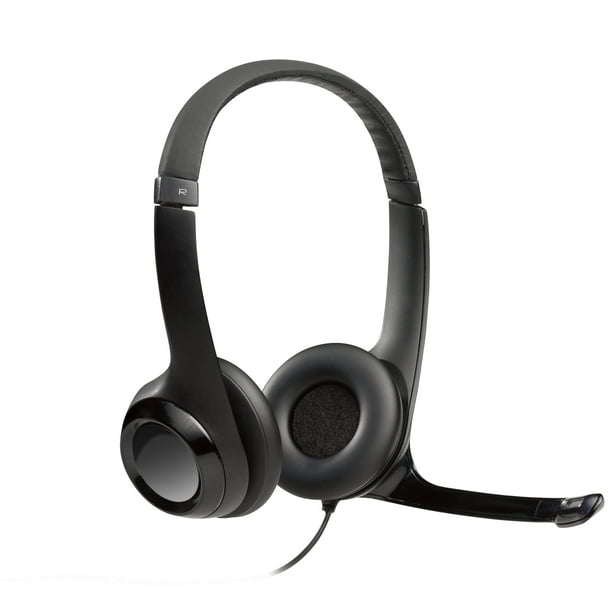 brud indelukke Cruelty Logitech Wired USB Headset, Stereo Headphones with Noise-Cancelling  Microphone, USB, In-Line Controls, PC/Mac/Laptop, Black - Walmart.com