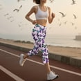 thumbnail image 4 of Pohista Capri Leggings High Waist Womens Trouser Jeans High Waisted Wide Leg Pants Women Tall Womens Sweatpants with Pockets Cuffed, 4 of 8