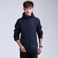 thumbnail image 3 of Chaqueta negra fina resistente al viento y al agua para primavera y otoño para hombre, moda juvenil, traje de senderismo al aire libre, 3 of 6