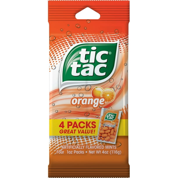 Tic Tac Fresh Breath Mints, Orange, Bulk Hard Candy Mints, 1 oz