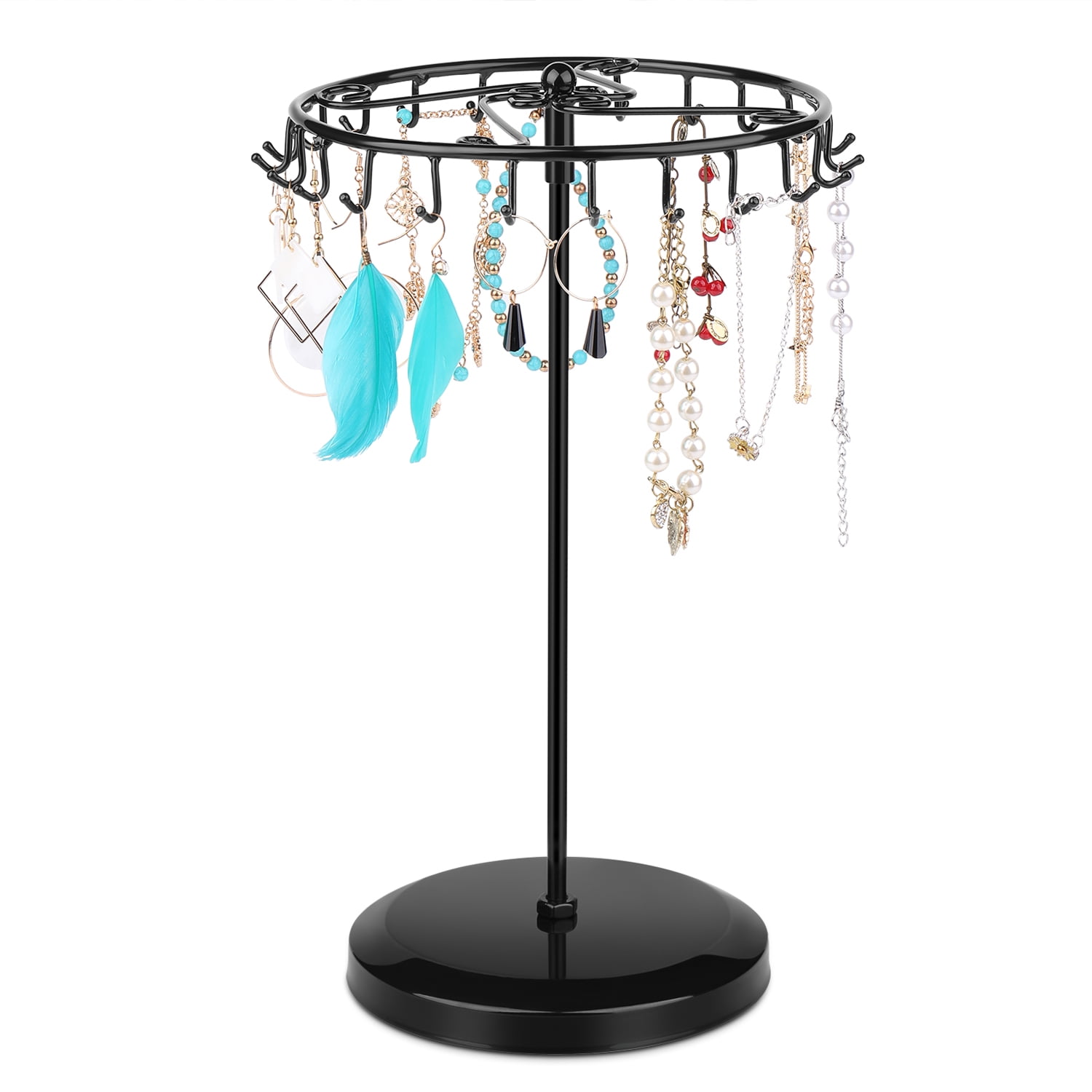Flexzion Jewelry Tower Organizer Tree Storage, 360 Degree Rotating